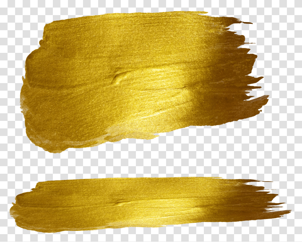 Gold Brush Stroke, Bird, Sweets, Food, Plant Transparent Png