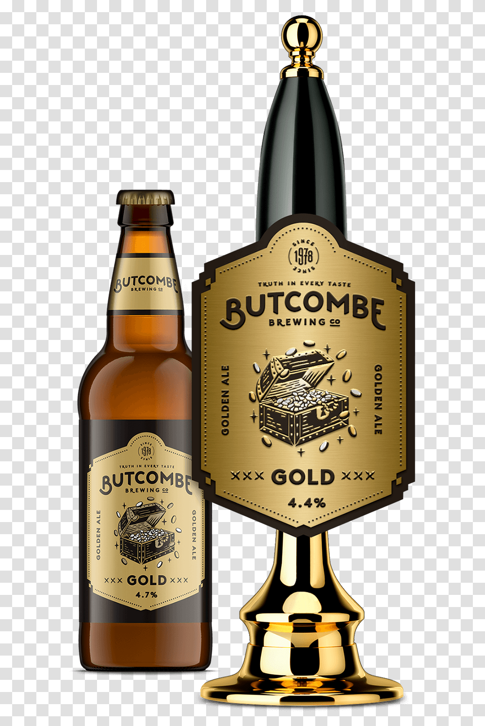 Gold Butcombe Rare Breed Ale, Bottle, Alcohol, Beverage, Drink Transparent Png