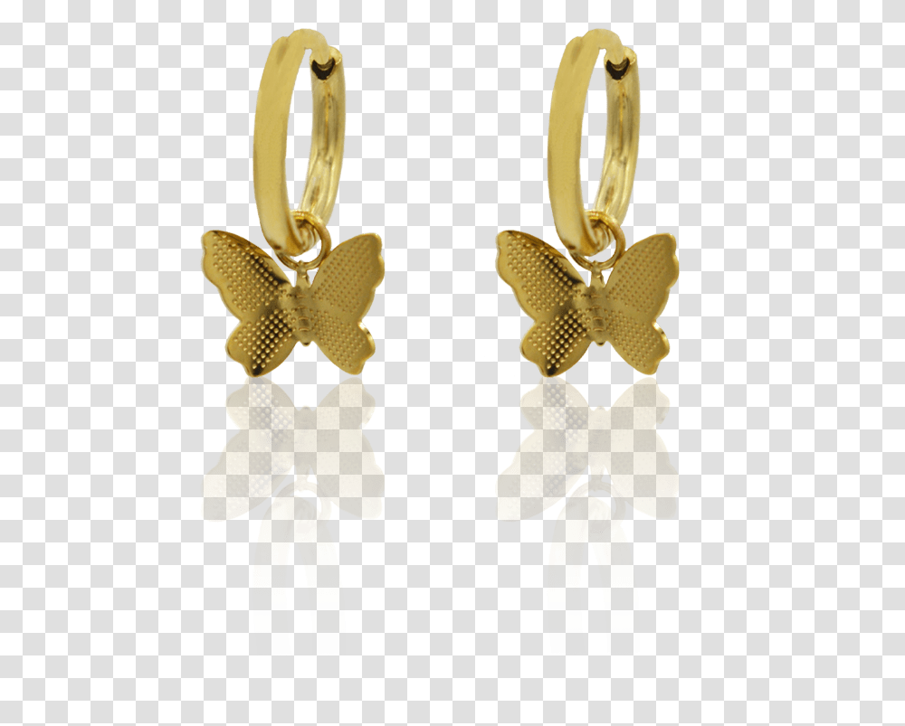 Gold Butterfly Earrings Somewheresomeday Solid, Pendant, Accessories, Accessory, Jewelry Transparent Png