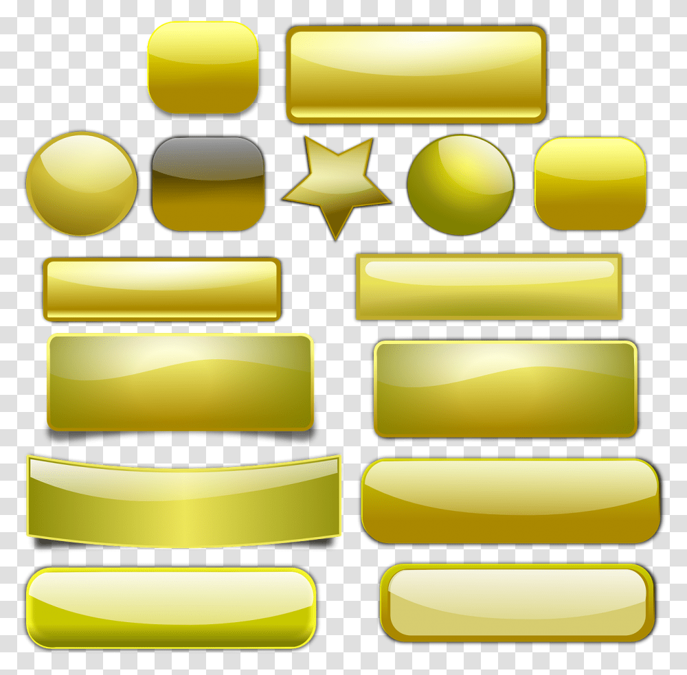 Gold Button Gui, Number Transparent Png