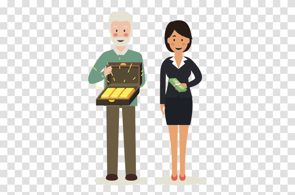 Gold BuyingWidth 300Height Cartoon, Person, Human, Standing, Crowd Transparent Png