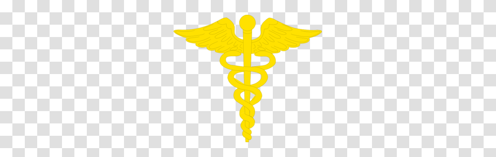 Gold Caduceus Clip Art, Cross, Emblem, Logo Transparent Png