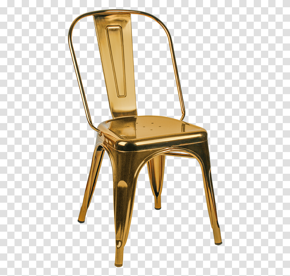 Gold Cafe Chair Chair, Furniture, Plywood, Armchair Transparent Png