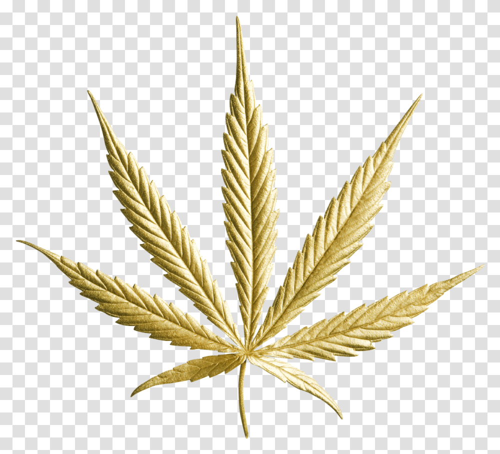 Gold Cannabis Leaf Gold Cannabis Leaf, Plant, Weed, Hemp Transparent Png