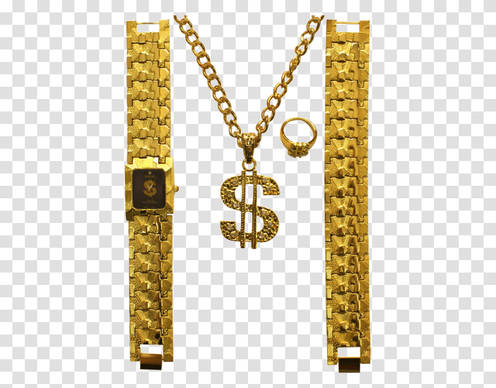 Gold Chain Gangster Clipart Necklace, Hip, Treasure, Pendant Transparent Png