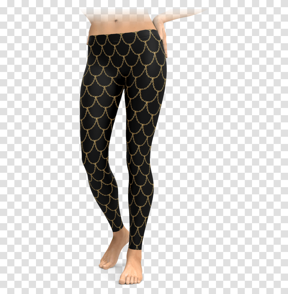 Gold Chain Mermaid Scales Leggings Pig Leggings, Person, Clothing, Animal, Mammal Transparent Png