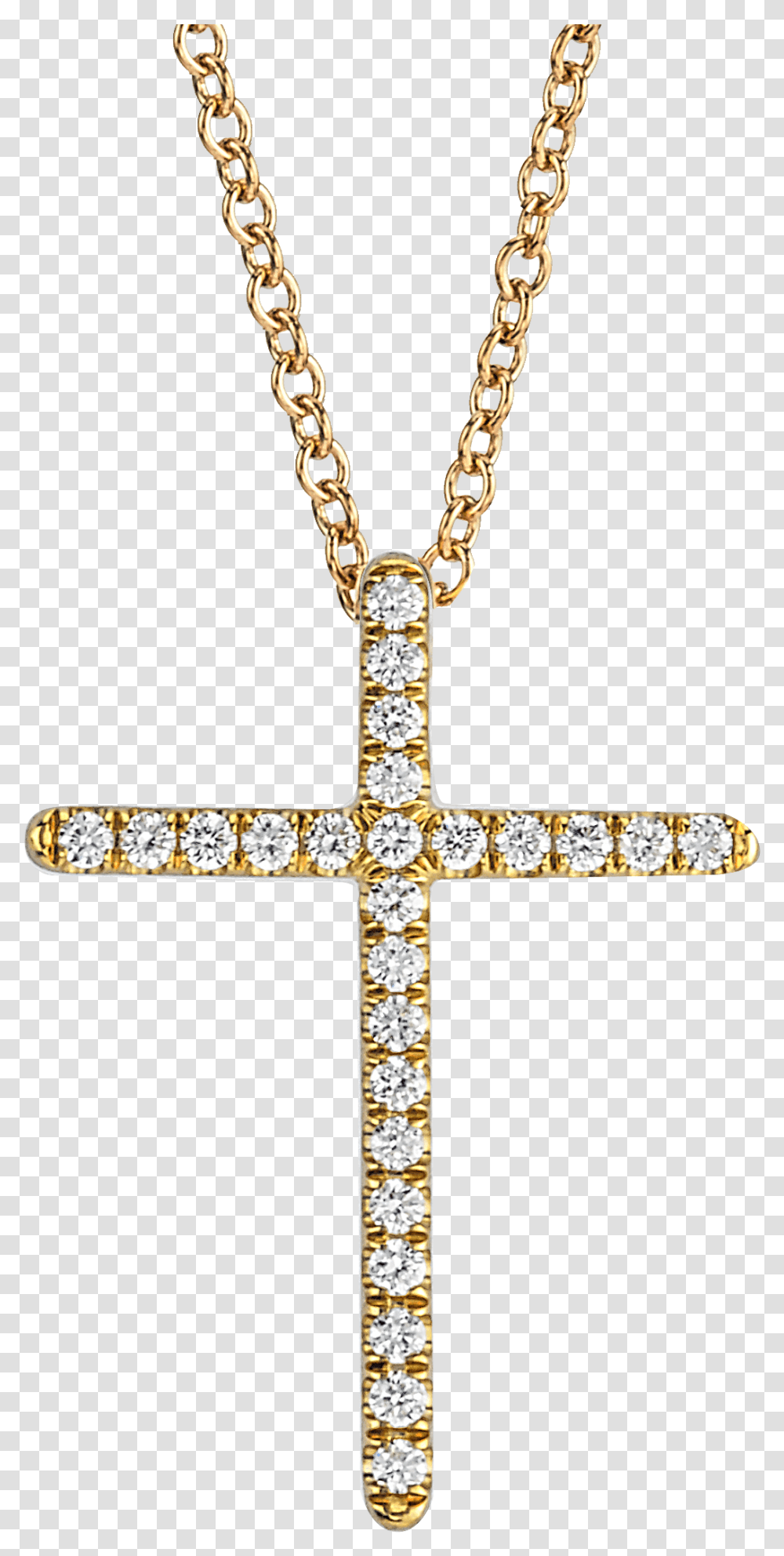 Gold Chain No Background, Cross, Pendant, Diamond Transparent Png