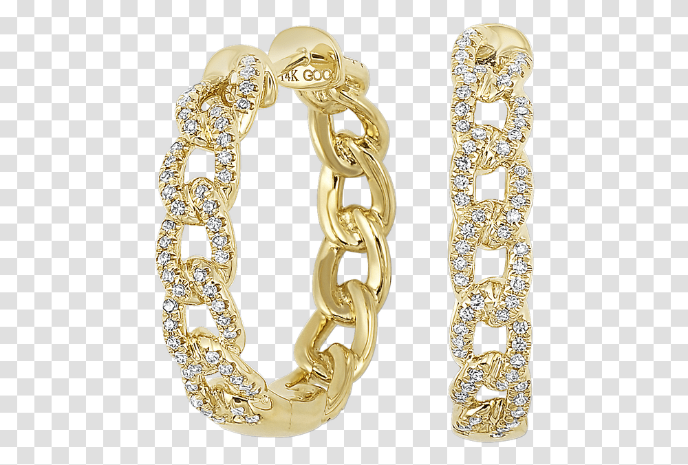 Gold Chain Style Hoops Bangle, Hip, Diamond, Gemstone, Jewelry Transparent Png