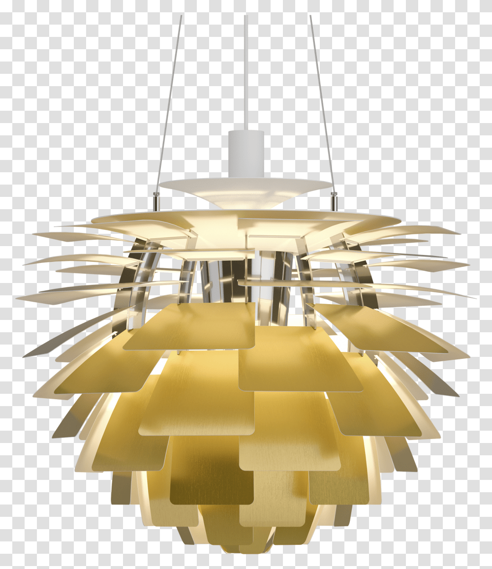 Gold Chandelier Ph Artichoke Lamp Ph Artichoke, Light Fixture, Lampshade, Ceiling Light Transparent Png