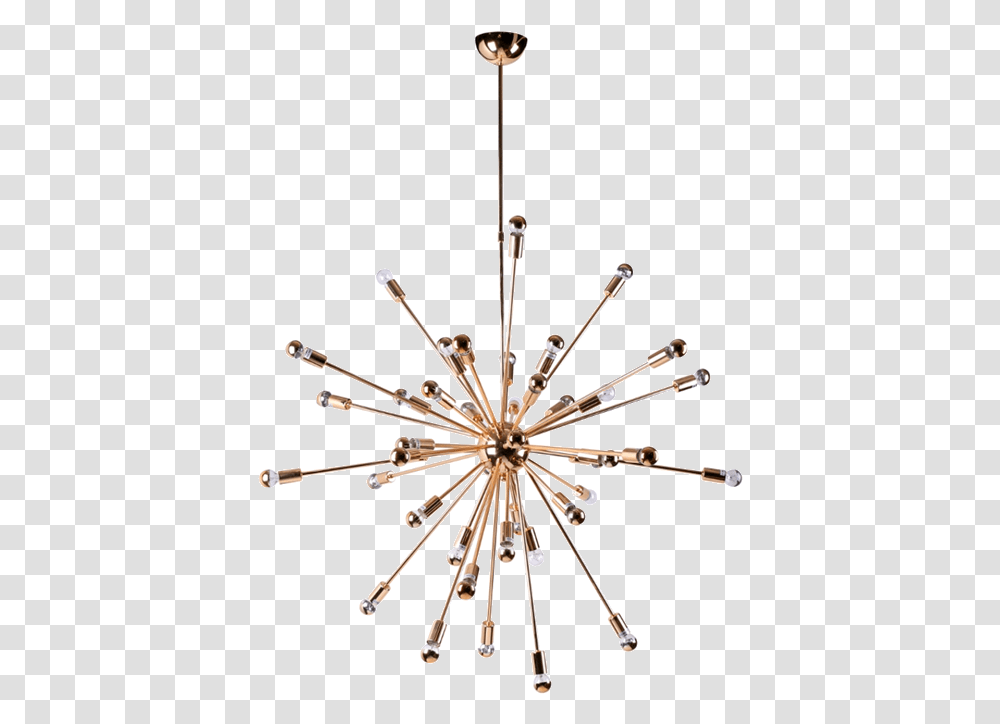 Gold Chandelier Sputnik Gold, Lamp, Crystal, Ceiling Light Transparent Png