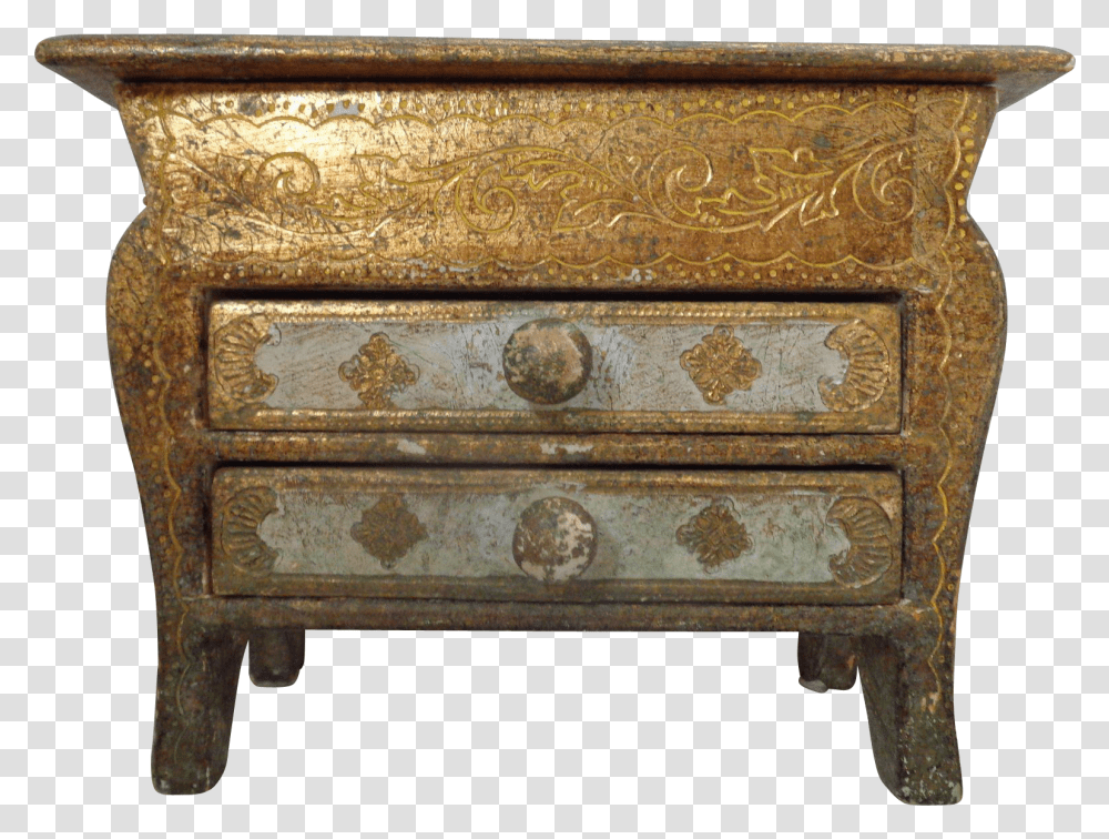 Gold Chest Chest Of Drawers, Furniture, Cabinet, Mailbox, Letterbox Transparent Png