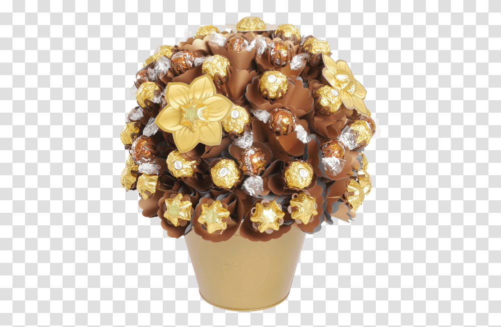 Gold Chocolate Bouquet, Sweets, Food, Confectionery, Dessert Transparent Png