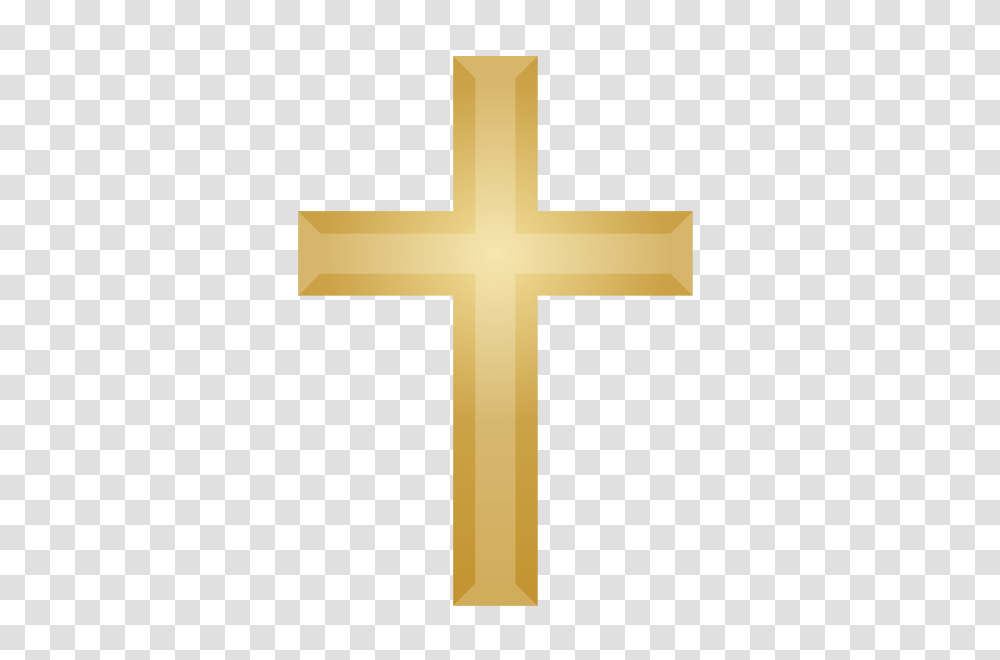 Gold Christian Cross No Red, Crucifix Transparent Png