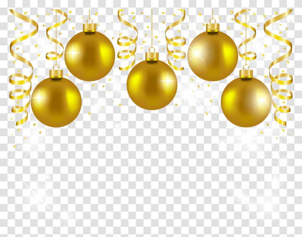 Gold Christmas Balls Decor Picture, Lighting, Chandelier, Lamp Transparent Png