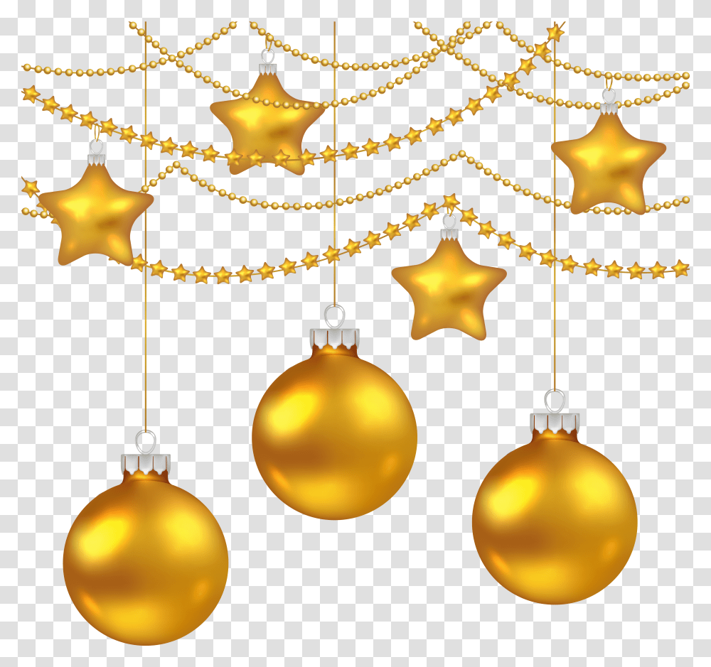Gold Christmas Balls Yellow Christmas Ball Transparent Png