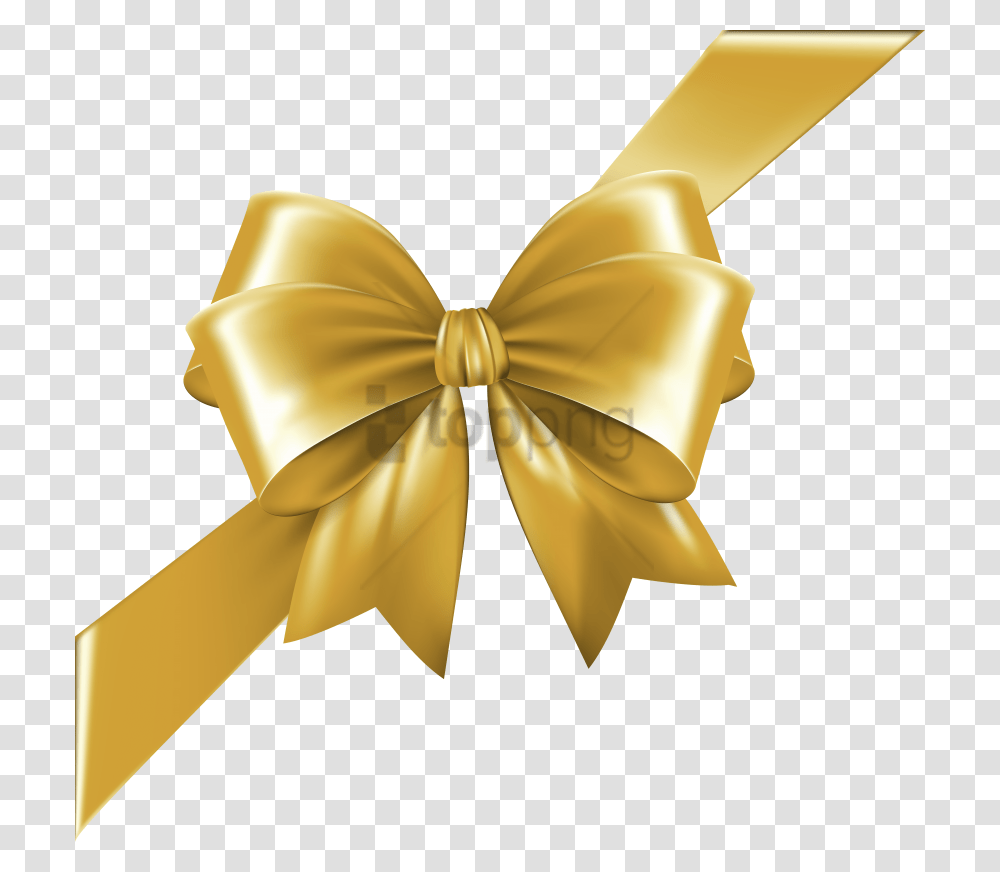 Gold Christmas Bow Gold Ribbon Bow, Tie, Accessories, Accessory, Necktie Transparent Png
