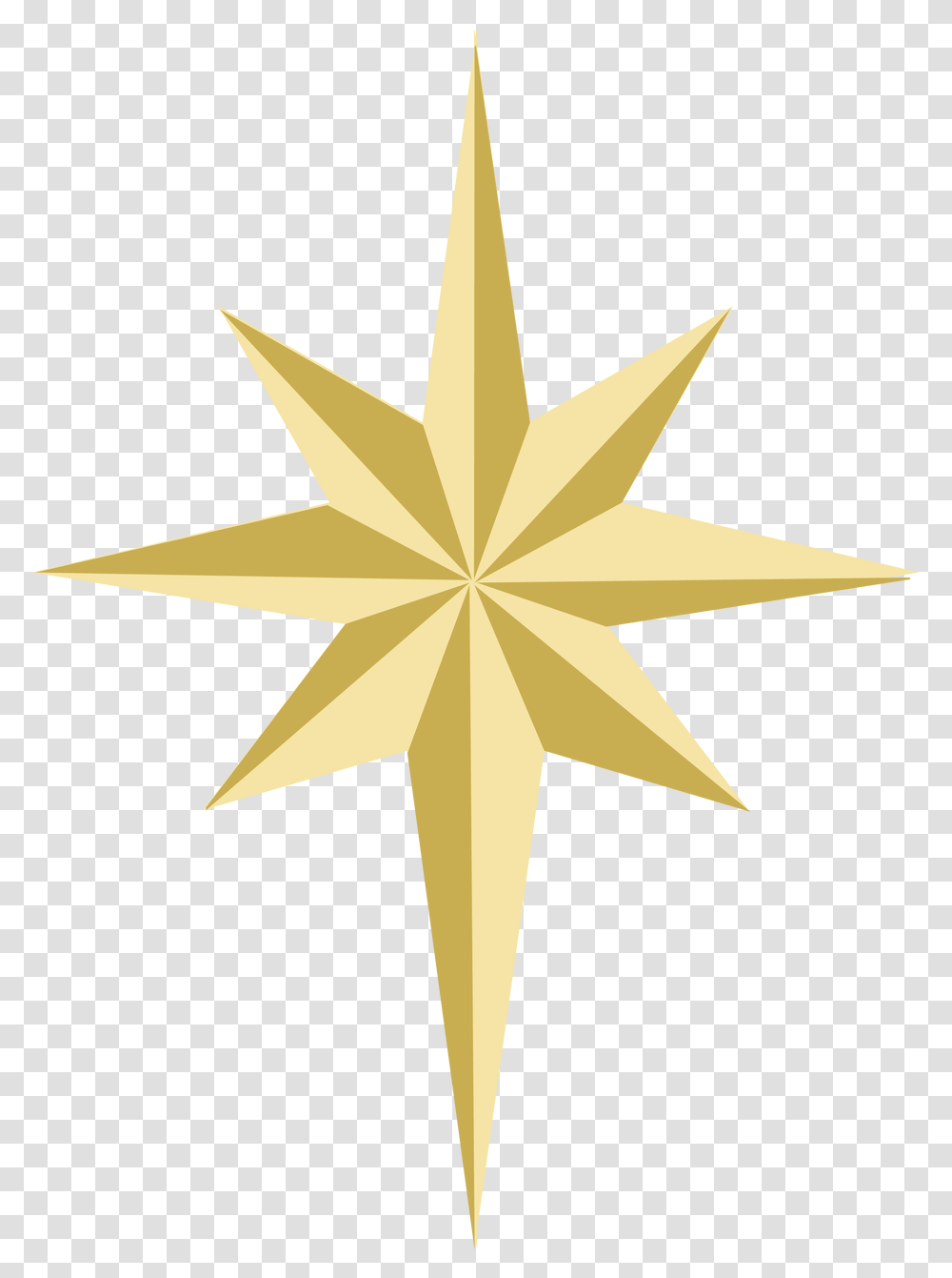 Gold Christmas Star, Cross, Star Symbol Transparent Png