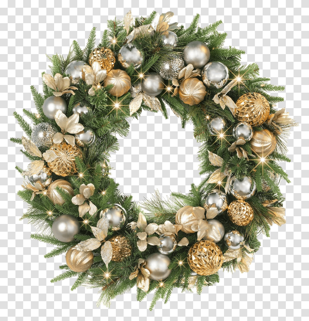Gold Christmas Wreath Background Christmas Wreath Background Transparent Png