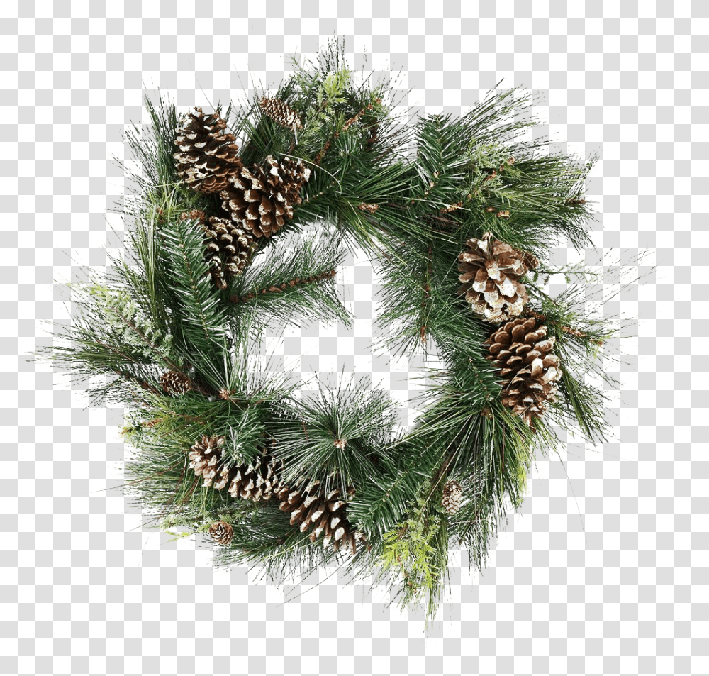 Gold Christmas Wreath Image Christmas Wreath With Pinecones, Ornament, Christmas Tree, Plant Transparent Png