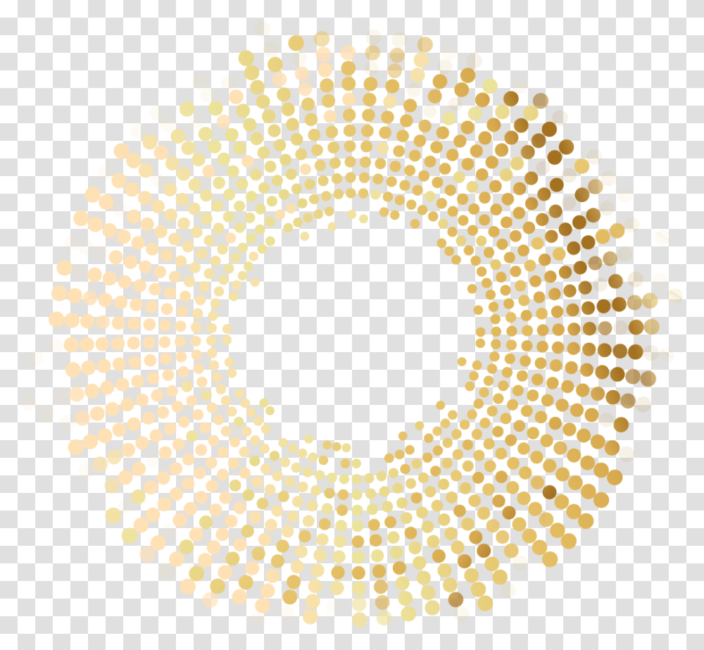 Gold Circle Clipart Circle Made Of Dots, Pattern, Spiral Transparent Png