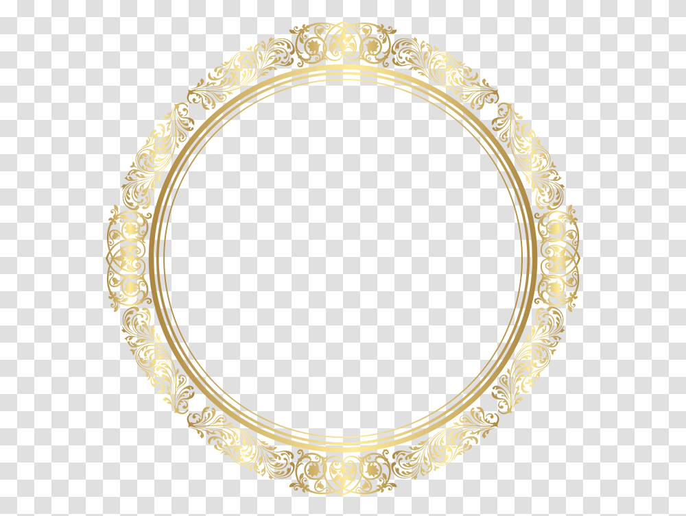 Gold Circle Frame, Oval, Mirror, Bracelet, Jewelry Transparent Png