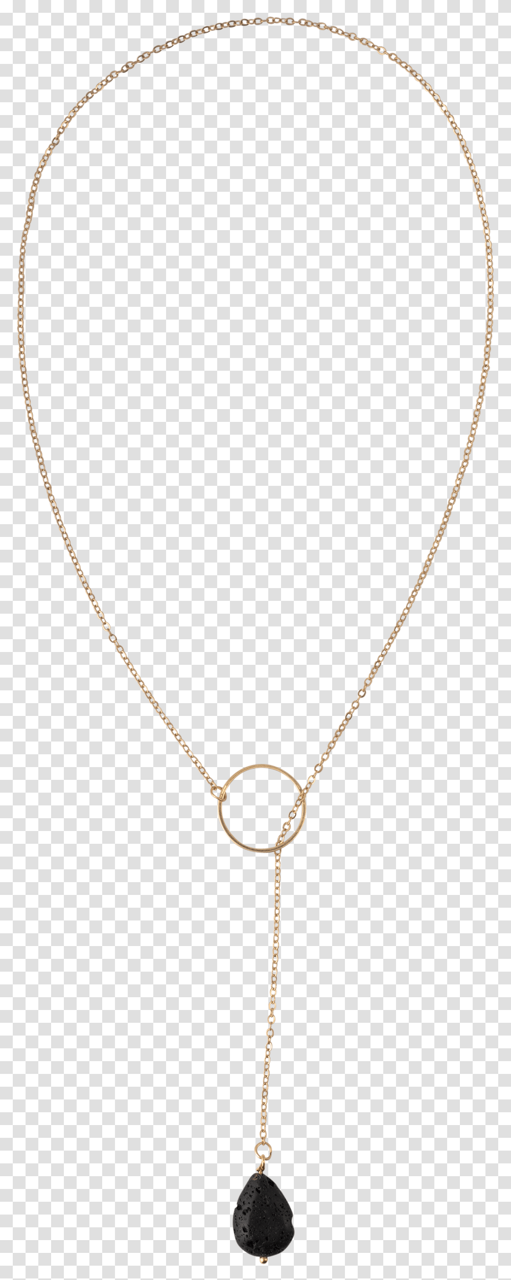Gold Circle Lava Bead Lariat Necklace, Jewelry, Accessories, Accessory, Pendant Transparent Png