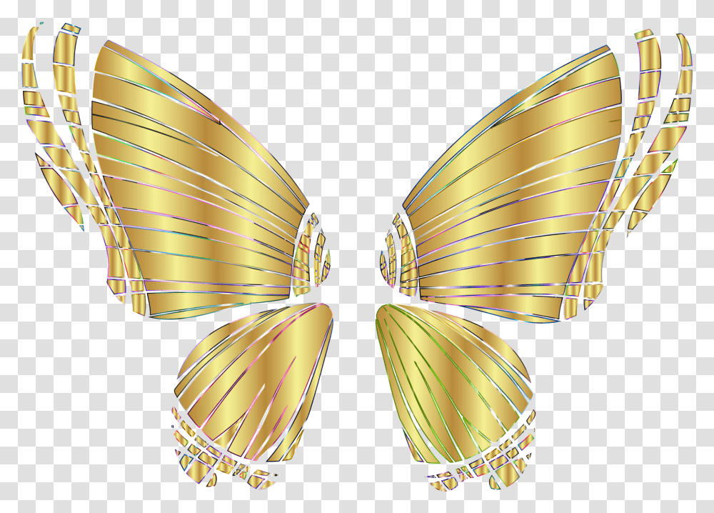 Gold Clipart Butterfly Free For Yellow, Lighting, Pattern, Clam, Seashell Transparent Png