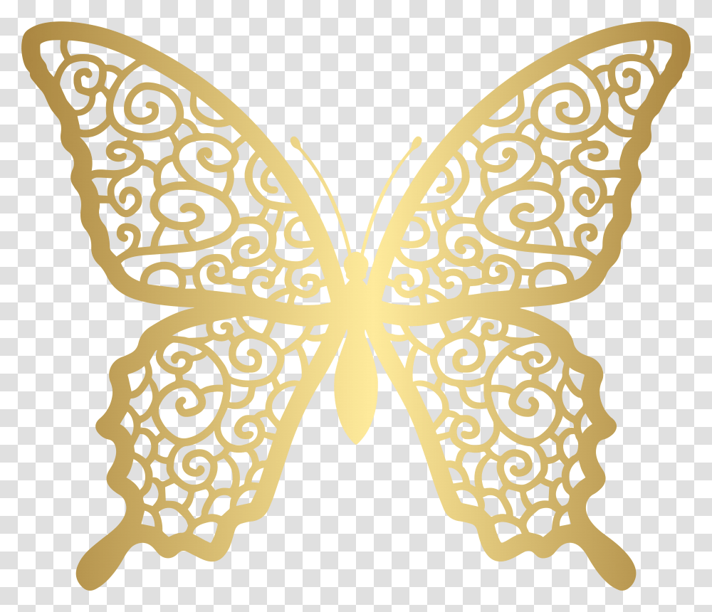 Gold Clipart Butterfly Photo, Pattern, Stencil Transparent Png