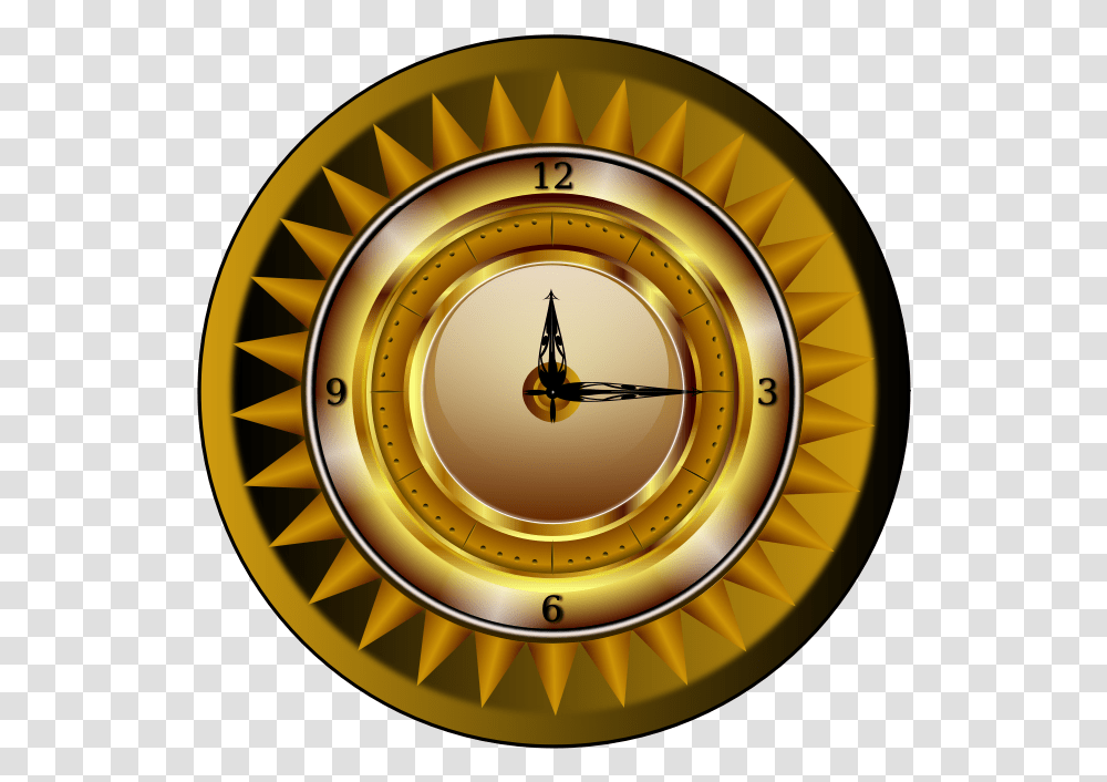 Gold Clock Background, Compass, Clock Tower, Architecture, Building Transparent Png