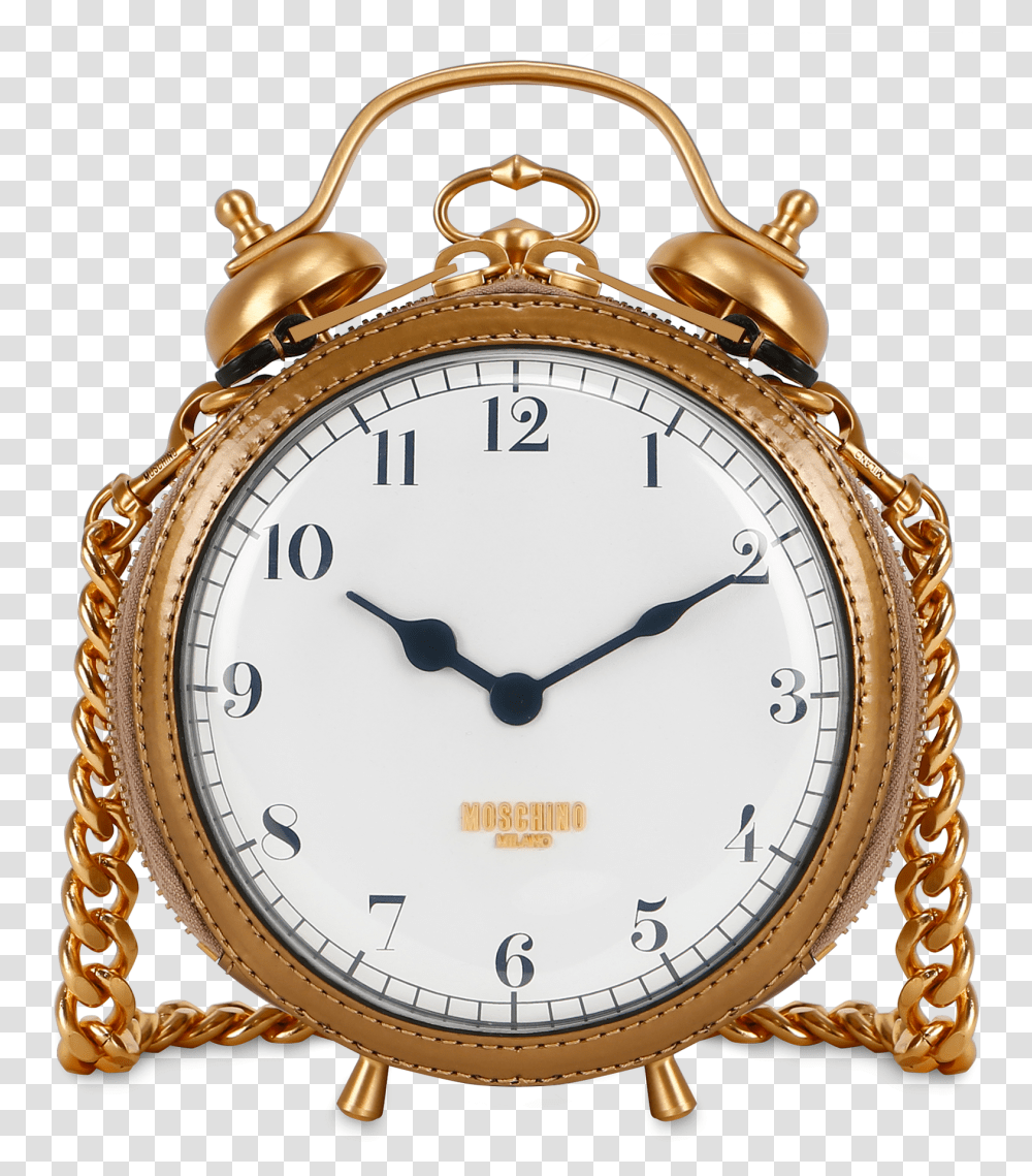 Gold Clock Moschino, Analog Clock, Clock Tower, Architecture, Building Transparent Png