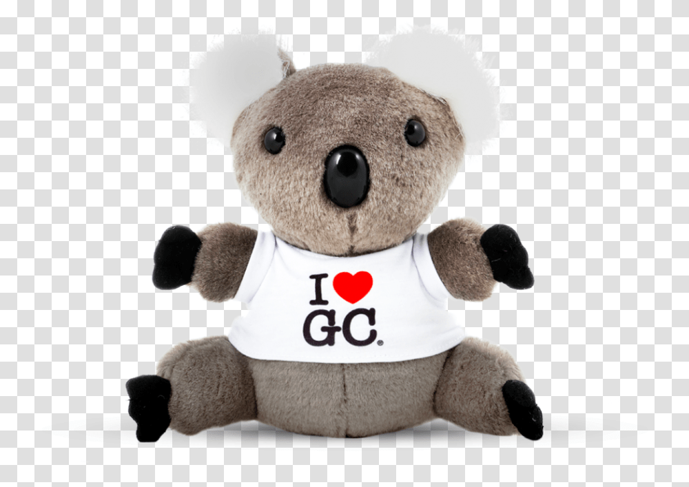 Gold Coast Koala Plush Toy - I Love, Teddy Bear, Pillow, Cushion, Text Transparent Png