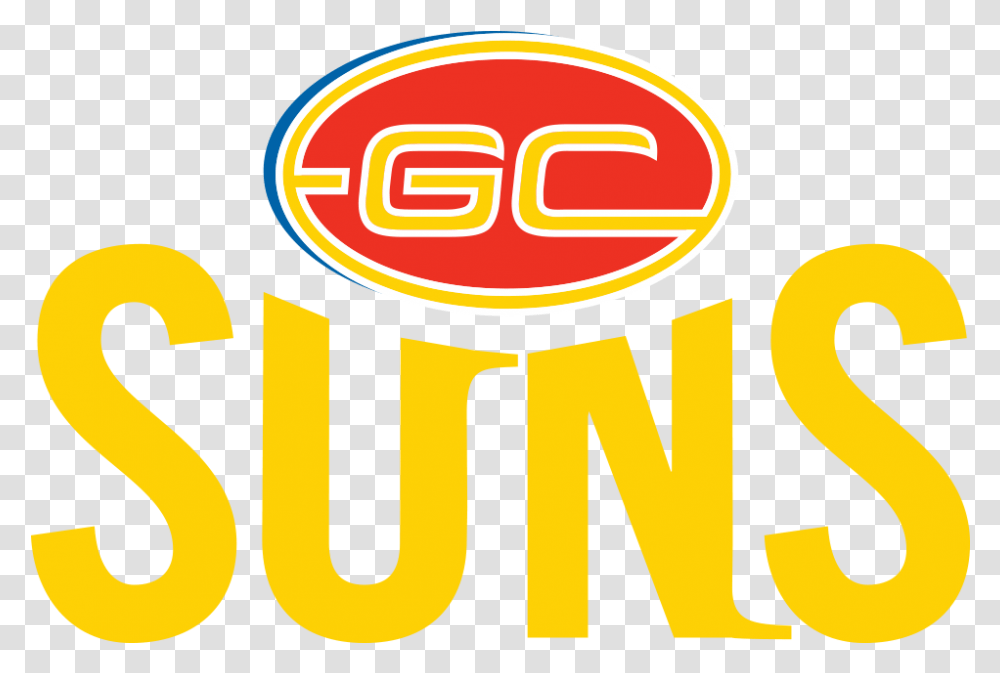 Gold Coast Suns Logo Gold Coast Suns Logo, Label, Alphabet, Food Transparent Png