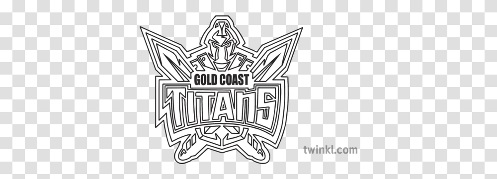 Gold Coast Titans National Rugby League Team Logo Sports Automotive Decal, Symbol, Emblem, Trademark, Text Transparent Png