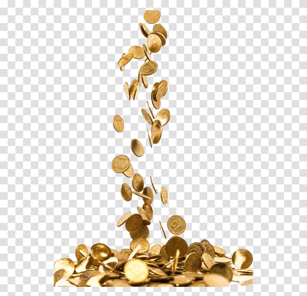 Gold Coin Free Download All Gold Coins Falling, Plant, Vegetable, Food, Nut Transparent Png