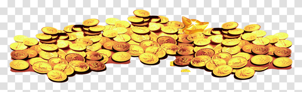 Gold Coin Heap Pile Of Gold Coins, Treasure, Money, Rug Transparent Png
