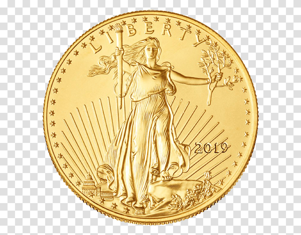 Gold Coin Images 2019 Gold American Eagle, Money, Clock Tower, Architecture, Building Transparent Png