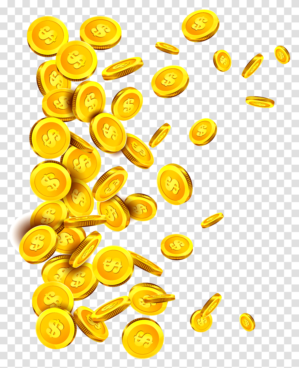 Gold Coin Money Floating Coins Download 13001618 Gold Coin, Food, Bubble, Graphics, Art Transparent Png