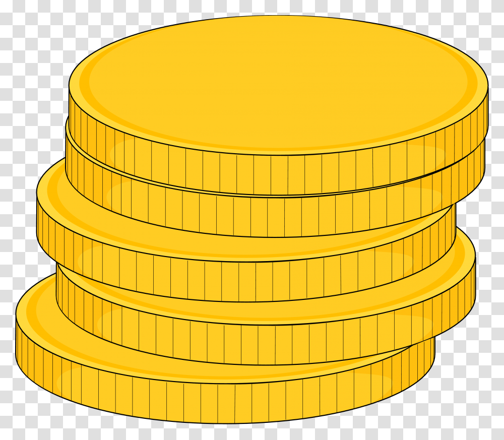 Gold Coins Cartoon Money Coin, Barrel, Cylinder Transparent Png