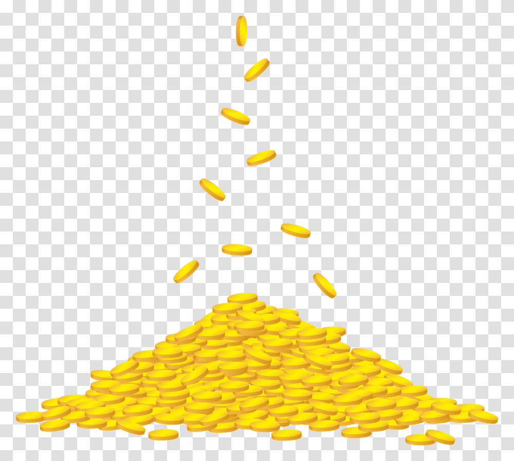 Gold Coins Falling Pile Of Gold, Outdoors, Nature, Water, Sea Transparent Png