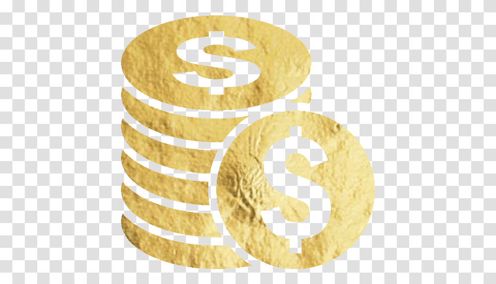 Gold Coins Icon Small Circle, Number, Rug Transparent Png