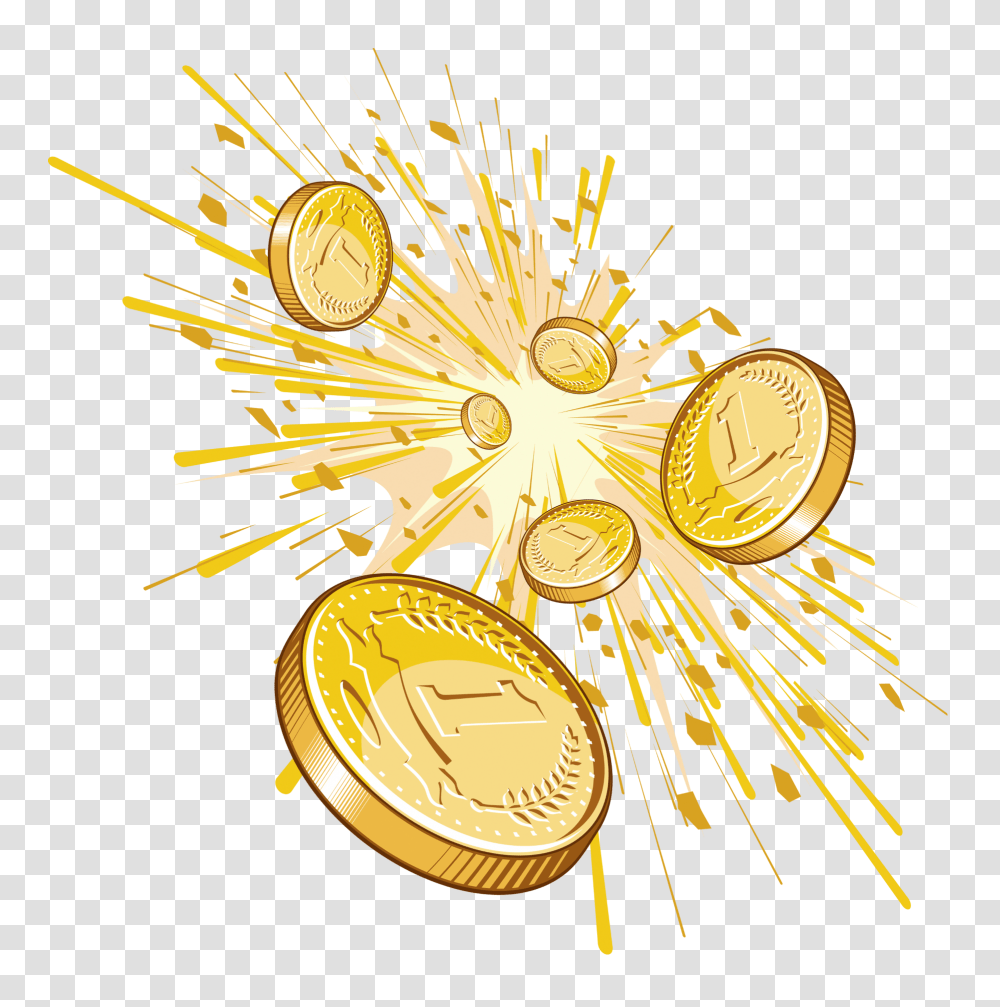 Gold Coins Image Background Gold Coin Hd, Clock Tower, Architecture, Building, Trophy Transparent Png