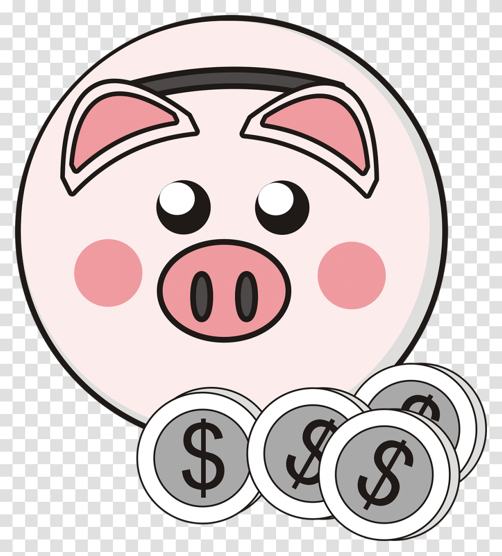 Gold Coins Stack, Piggy Bank Transparent Png