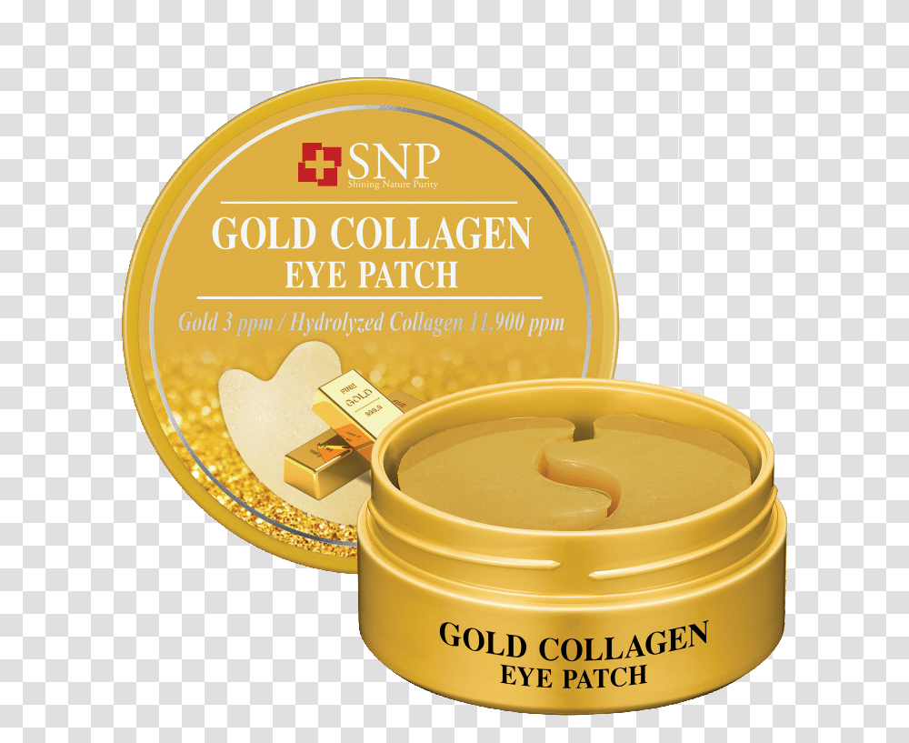 Gold Collagen Eye Patch Snp Collagen, Tape, Tin, Can, Text Transparent Png
