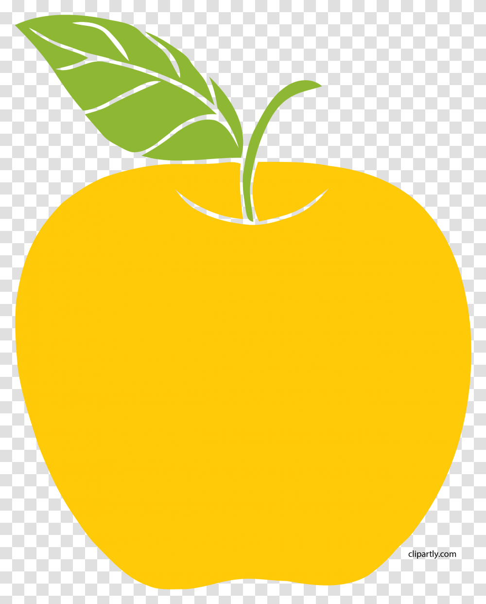 Gold Color Apple Clipart Yellow Apple Clipart, Plant, Fruit, Food, Produce Transparent Png