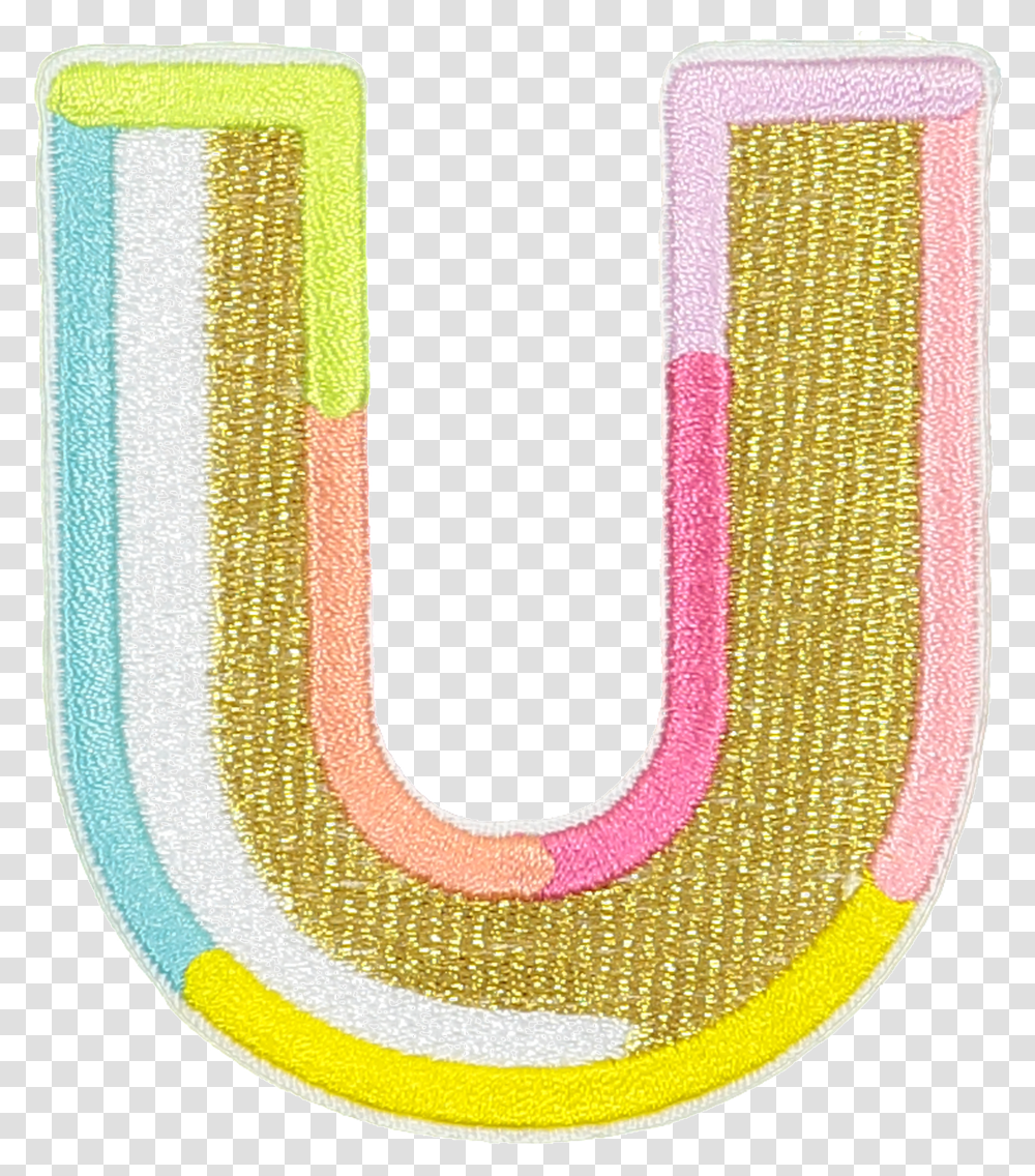 Gold Color Block Letter Patches Circle, Rug, Label, Home Decor Transparent Png