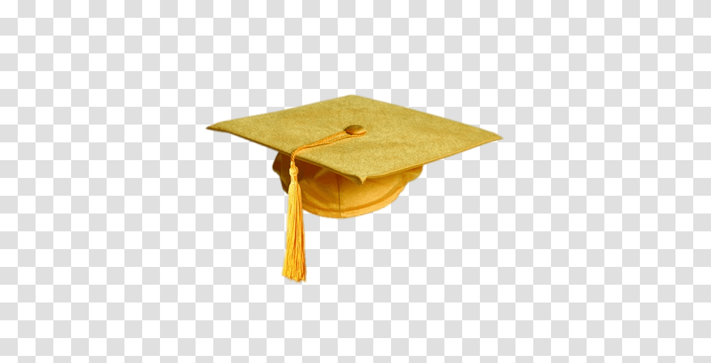 Gold Colour Graduation Hat, Student, Diploma, Document Transparent Png