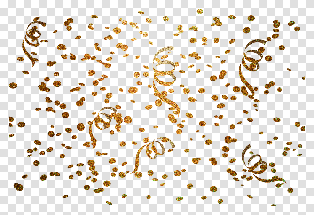 Gold Confetti Golden New Years Confetti, Pattern, Rug, Paper, Fractal Transparent Png