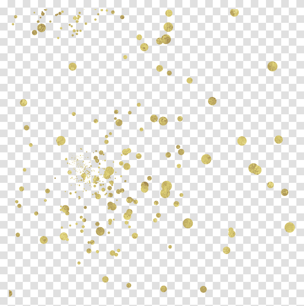 Gold Confetti Overlay, Paper Transparent Png