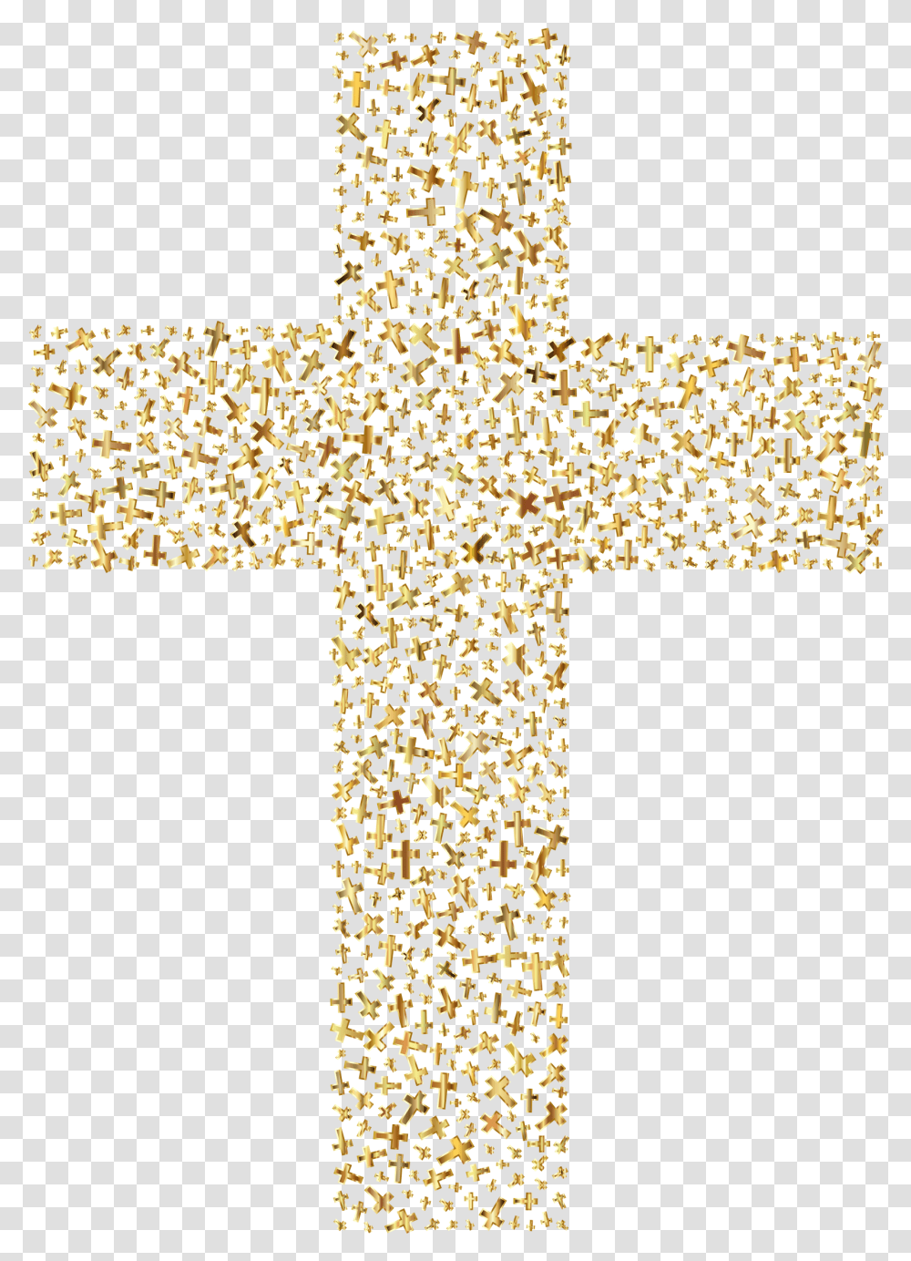 Gold Cross Clipart Baptism Gold Cross Clipart, Symbol, Crucifix Transparent Png