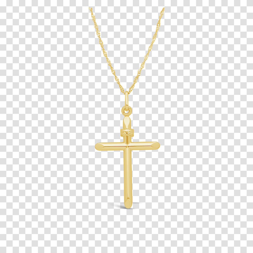 Gold Cross, Construction Crane, Necklace, Jewelry, Accessories Transparent Png